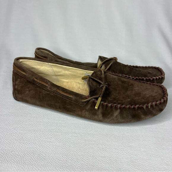 Ugg Brown Moccasins Men’s Slip On Slippers Size 11